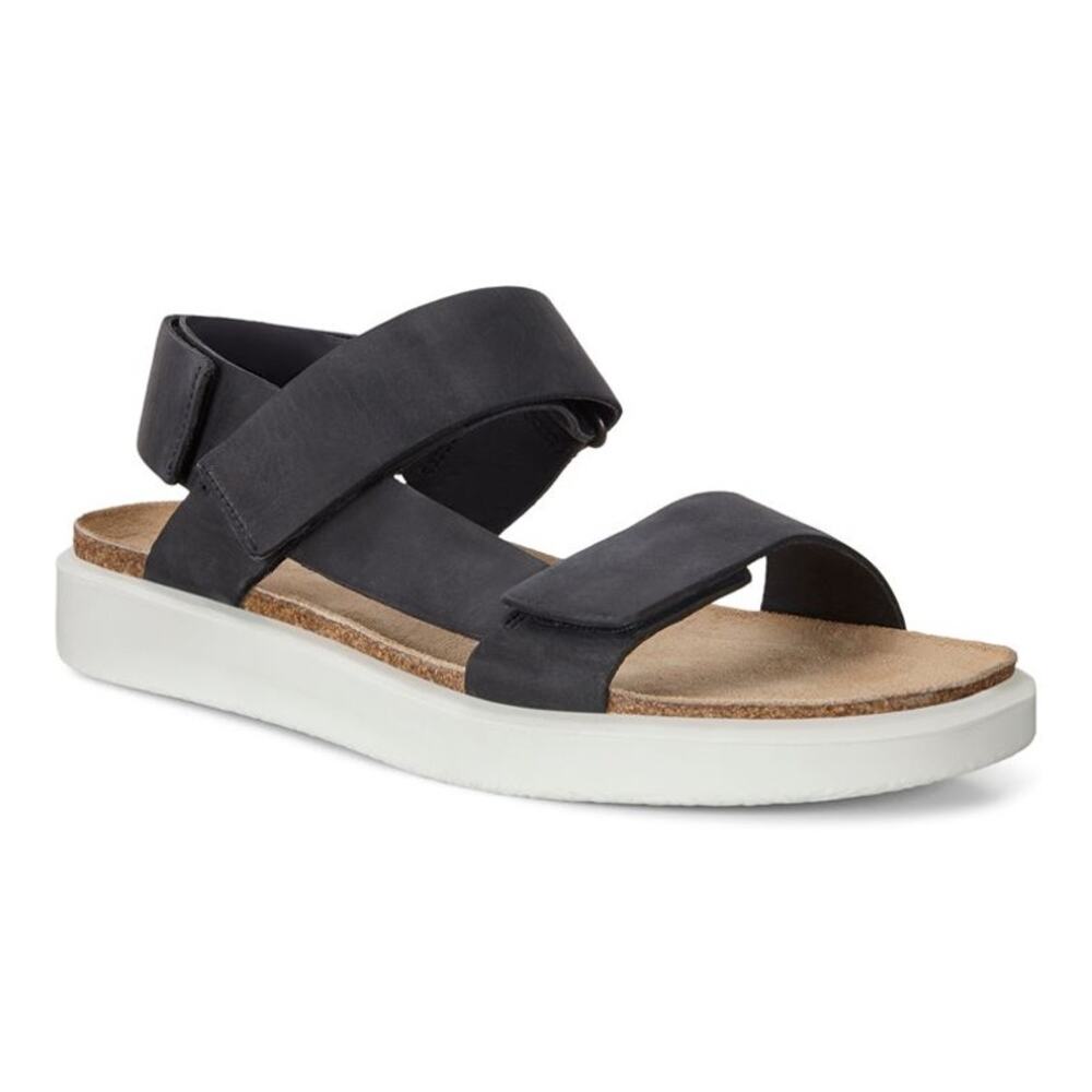 Ecco 44 Corksphere Sandal gray leather sz 10 mens sandals